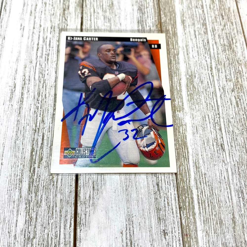 1997 Auto Ki-Jana Carter Bengals card (404)